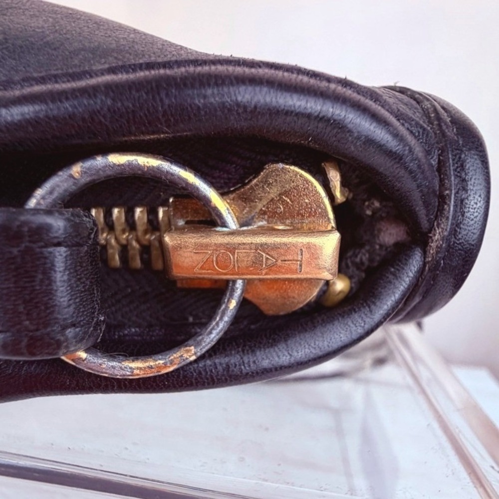 Vintage COACH Basic Bag 9455 New York City Black Leather Purse Talon Tag NYC USA - Picture 6 of 9